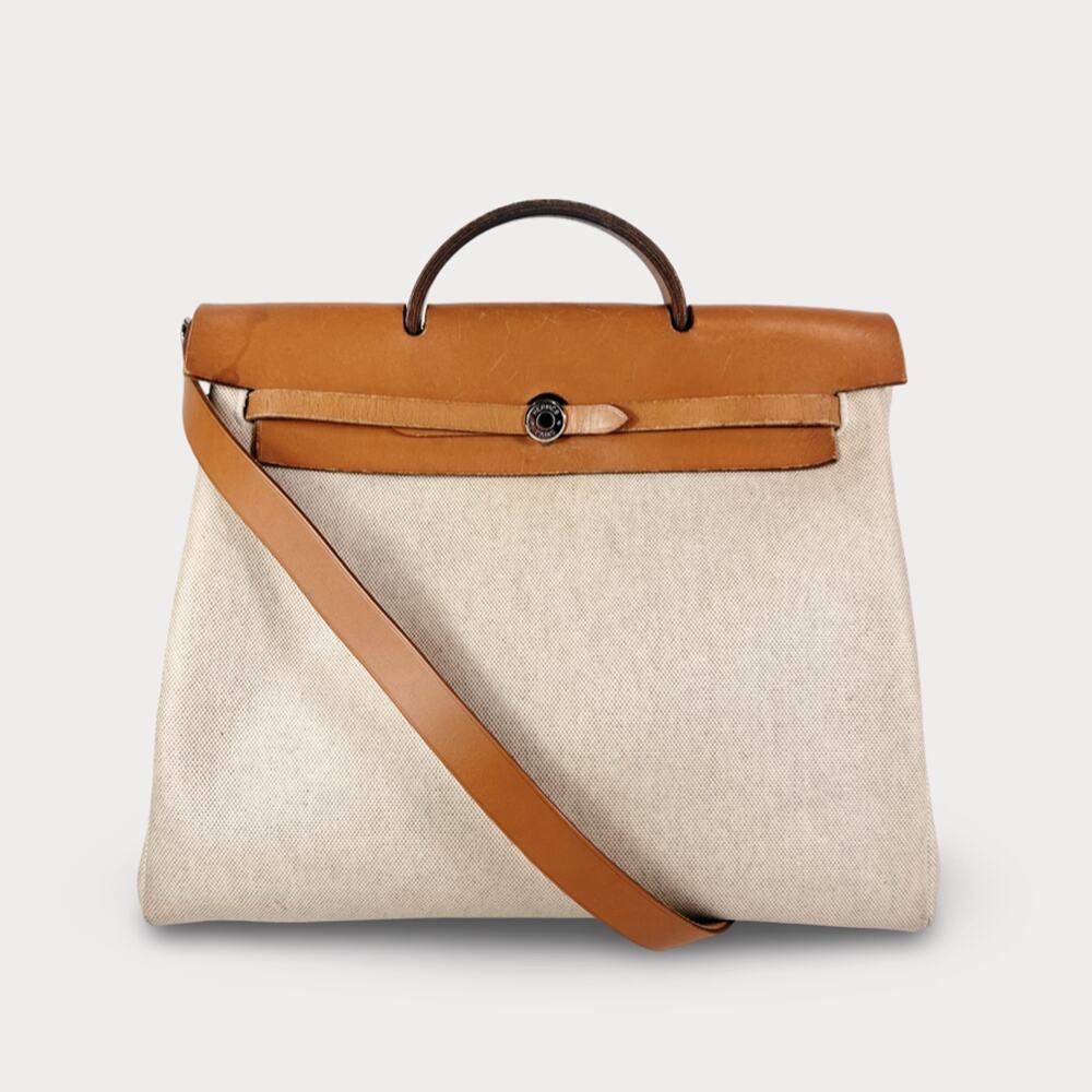 Hermes Tan and Cream Bag